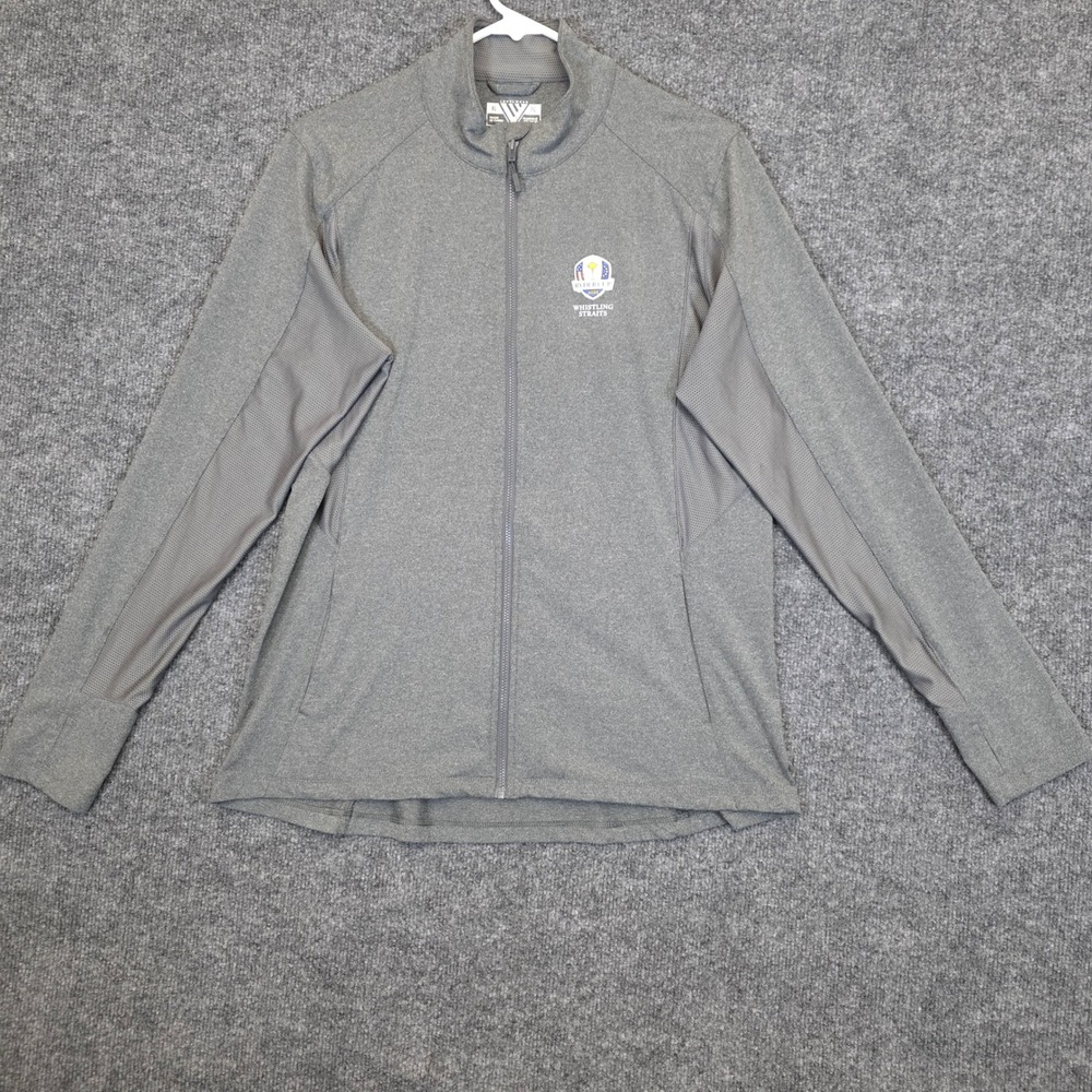 Levelwear Jacket Mens XL Gray Ryder Cup 2020 Whistling Straits Full Zip Mesh